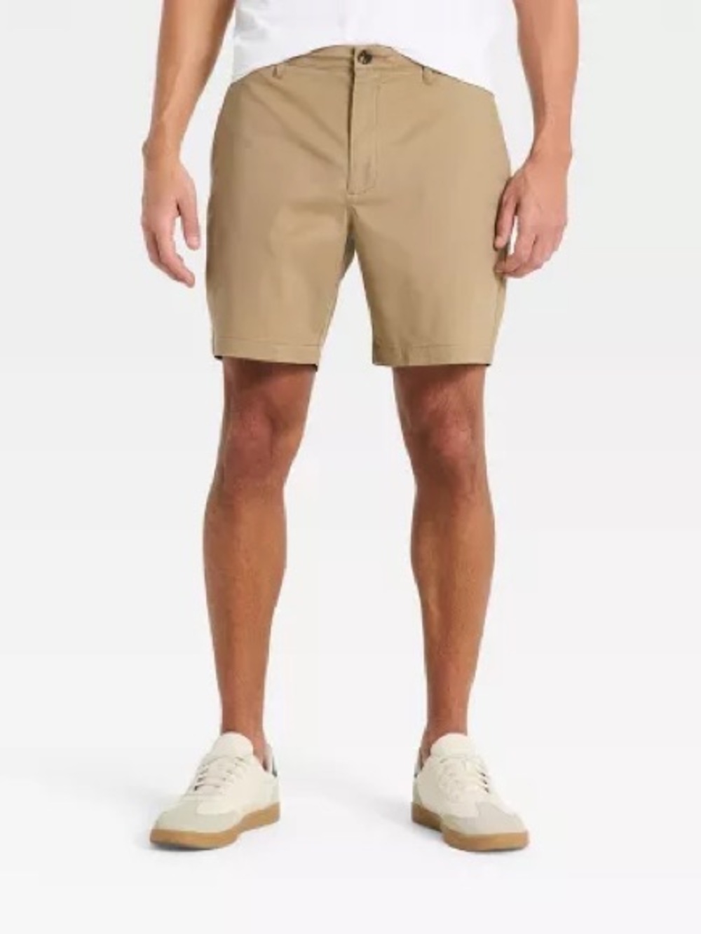 Goodfellow & Co Men's Light Cream Flat-Front Chino Shorts Waist 40 | NWT